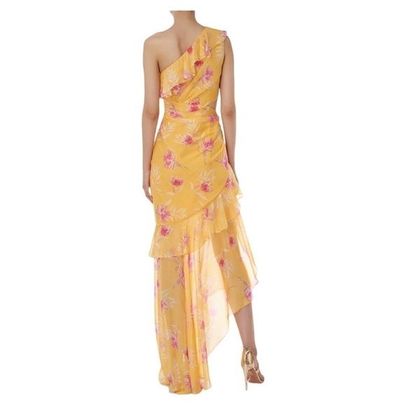 AMUR Vi silk yellow floral dress - Picture 10 of 10